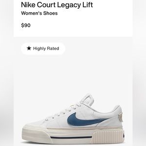 Nike court legacy lift women’s size 7. NEW IN BOX